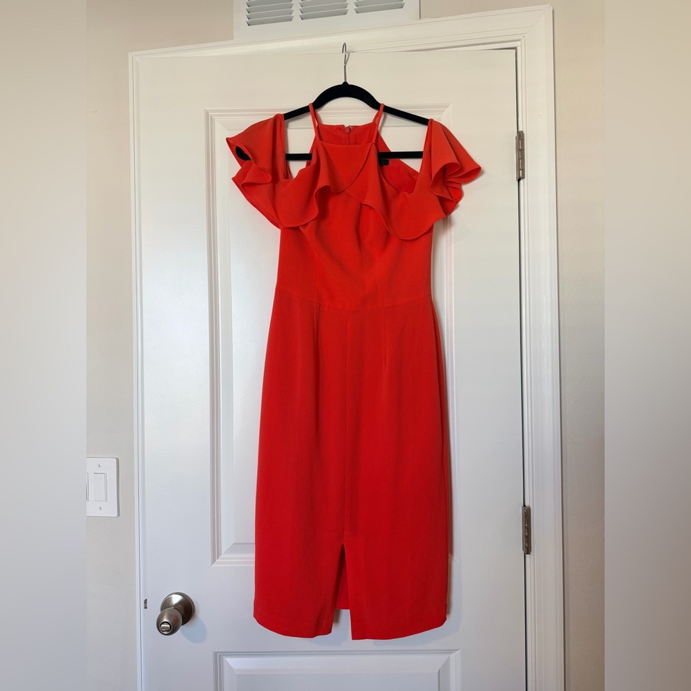 Maggy‎ London Coral Dress | Size 0 | Like New - Picture 2 of 12